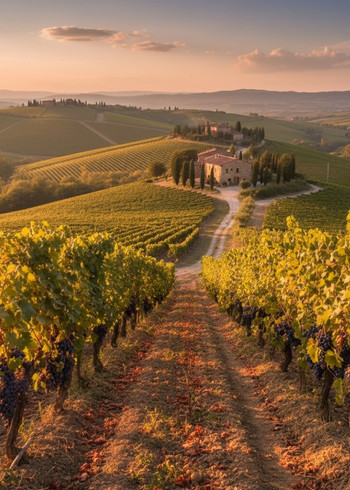 rote Rebsorte an Weinreben